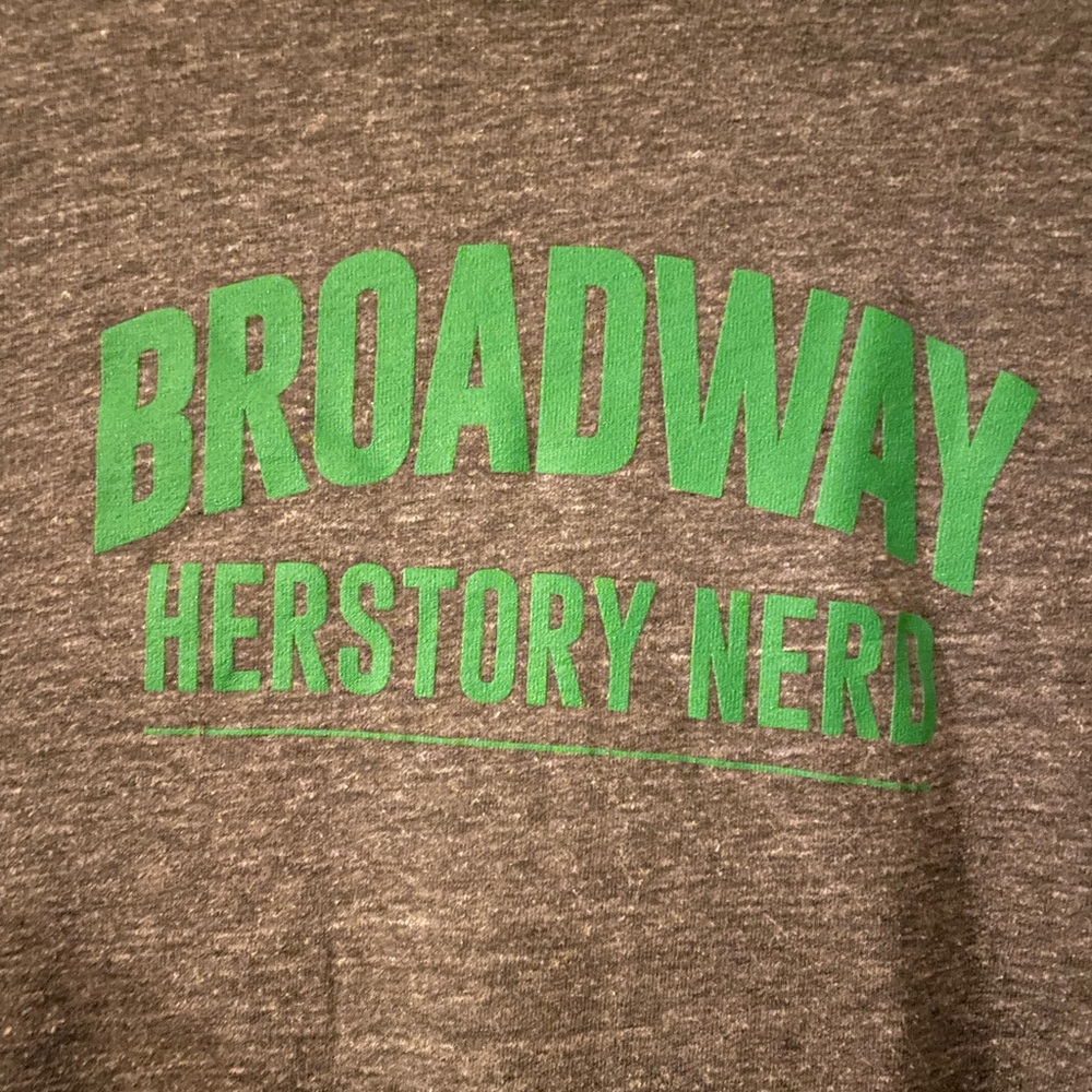 Broadway Herstory Nerd Gray T-Shirt